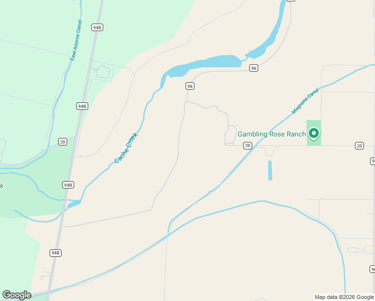 map of restaurants, bars, coffee shops, grocery stores, and more near County Road 96 in Woodland