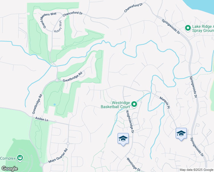 map of restaurants, bars, coffee shops, grocery stores, and more near 12300 Tilney Court in Woodbridge