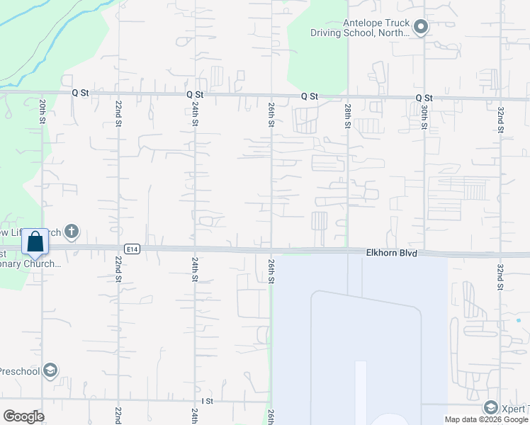 map of restaurants, bars, coffee shops, grocery stores, and more near 6849 26th Street in Rio Linda