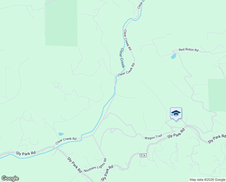 map of restaurants, bars, coffee shops, grocery stores, and more near 5101 Clear Creek Road in Placerville