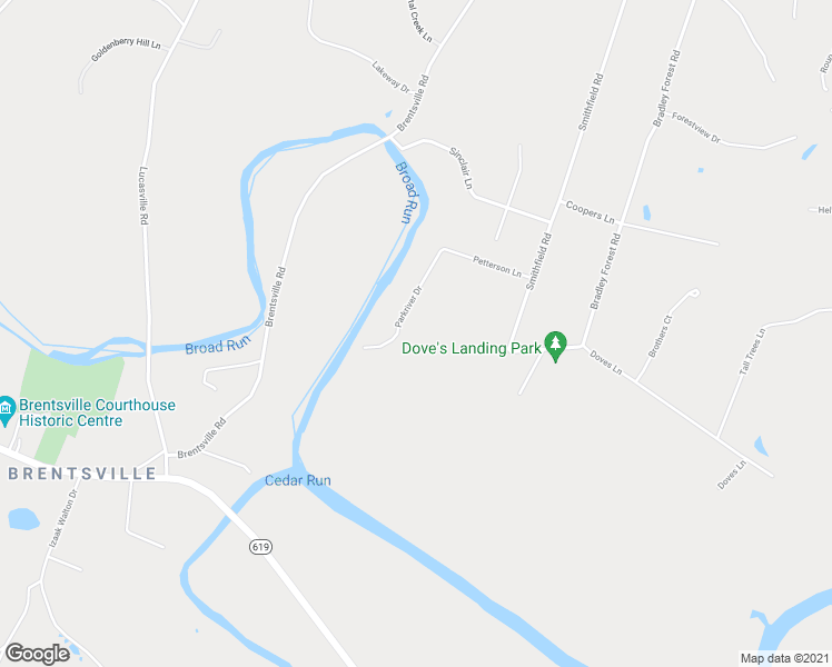 map of restaurants, bars, coffee shops, grocery stores, and more near 12021 Park River Drive in Manassas