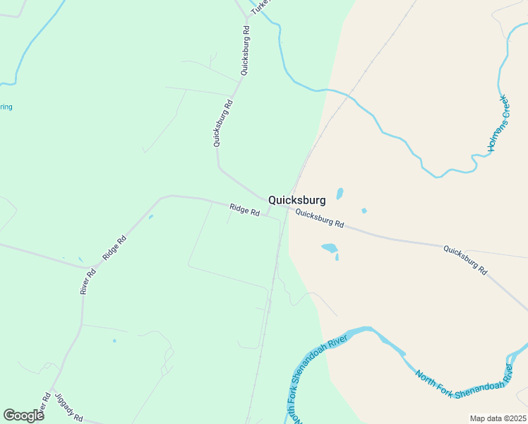 map of restaurants, bars, coffee shops, grocery stores, and more near 4367 Ridge Road in Quicksburg