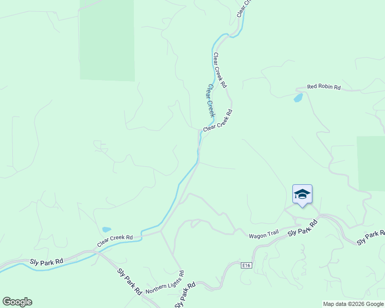 map of restaurants, bars, coffee shops, grocery stores, and more near 5101 Clear Creek Road in Placerville