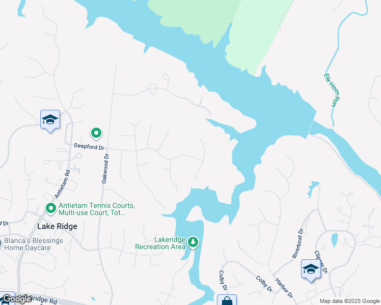 map of restaurants, bars, coffee shops, grocery stores, and more near 2506 Deepford Drive in Woodbridge