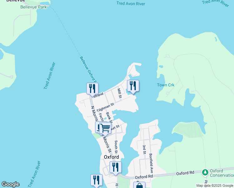 map of restaurants, bars, coffee shops, grocery stores, and more near 103 Mill Street in Cambridge