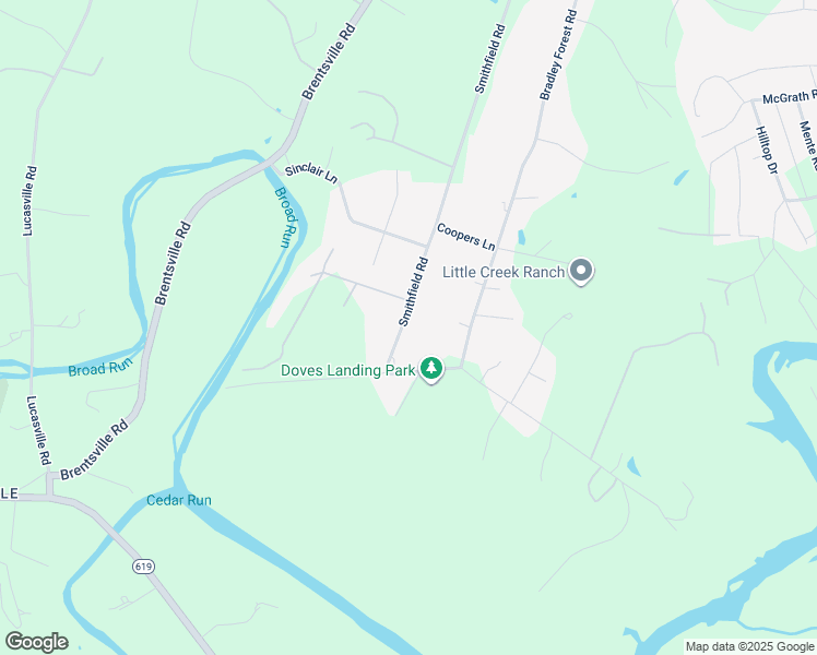 map of restaurants, bars, coffee shops, grocery stores, and more near 12005 Smithfield Road in Manassas