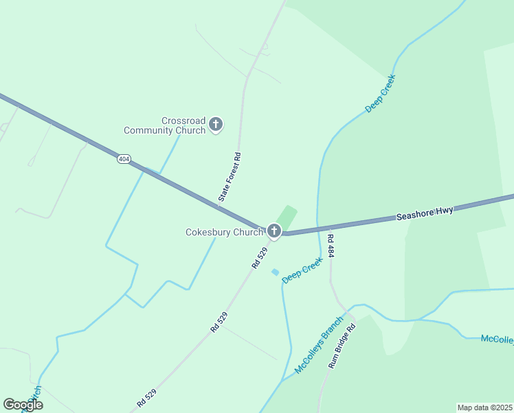 map of restaurants, bars, coffee shops, grocery stores, and more near 13911 Seashore Highway in Georgetown