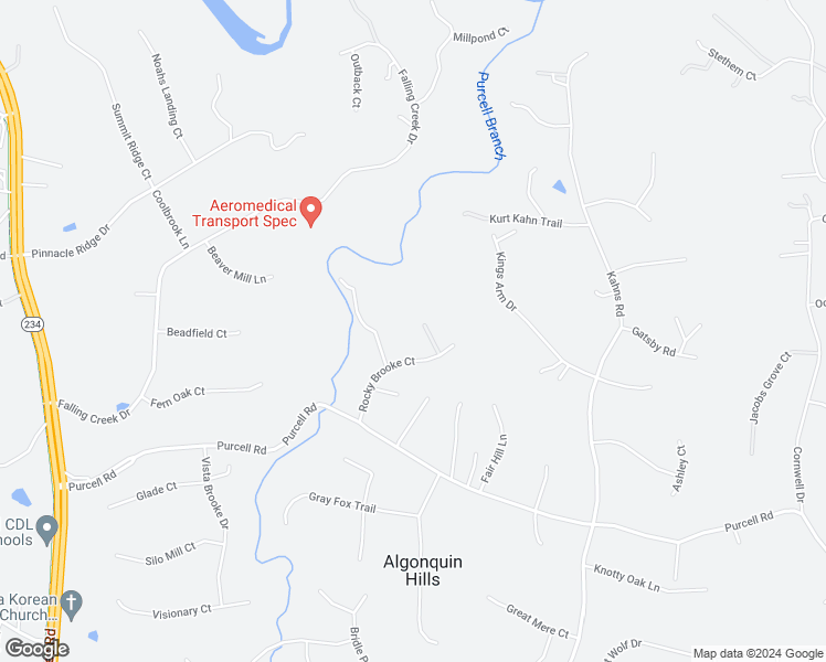 map of restaurants, bars, coffee shops, grocery stores, and more near 11940 Rocky Brooke Court in Manassas