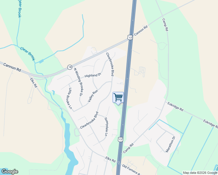 map of restaurants, bars, coffee shops, grocery stores, and more near 321 Clearbrooke Boulevard in Seaford