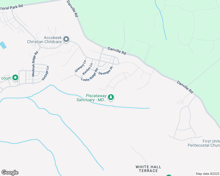 map of restaurants, bars, coffee shops, grocery stores, and more near 3403 Lelani Way in Accokeek