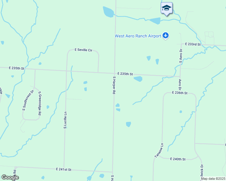 map of restaurants, bars, coffee shops, grocery stores, and more near 23604 Harper Road in Peculiar