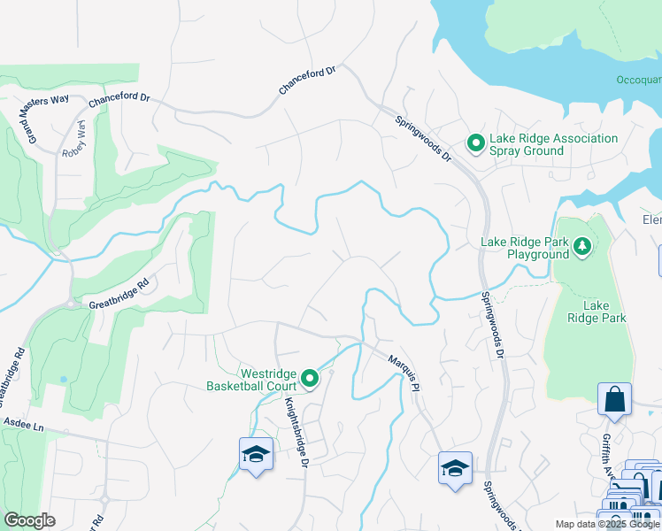 map of restaurants, bars, coffee shops, grocery stores, and more near 12148 Darnley Road in Woodbridge