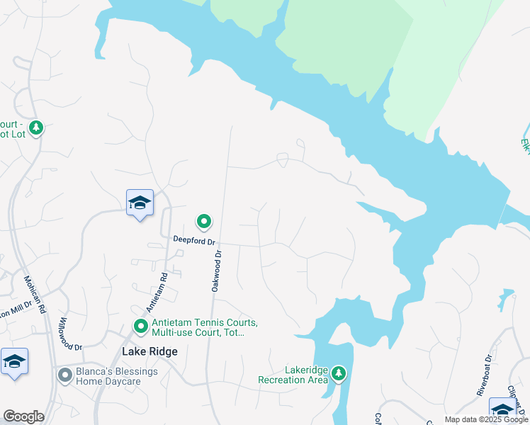 map of restaurants, bars, coffee shops, grocery stores, and more near 11975 William and Mary Circle in Woodbridge