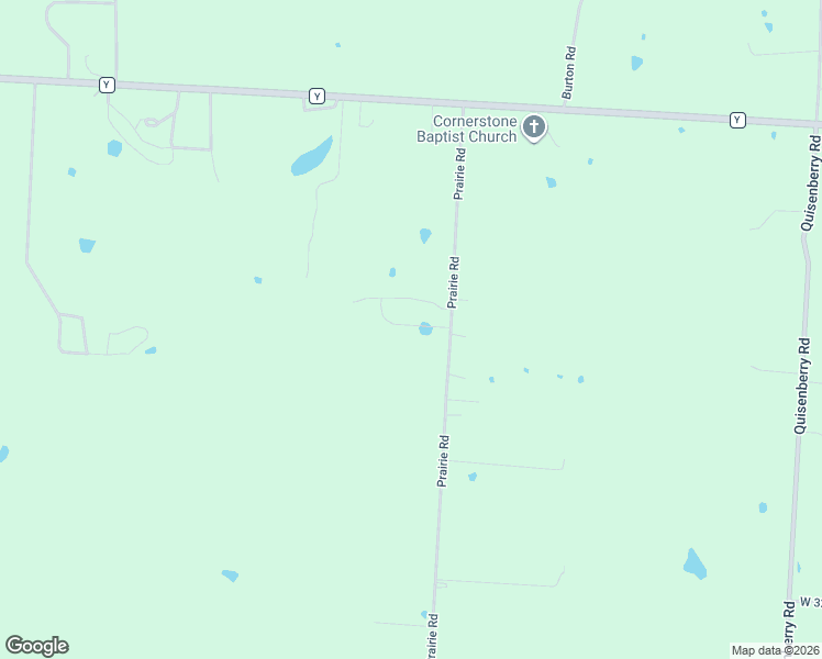 map of restaurants, bars, coffee shops, grocery stores, and more near 26439-26511 Prairie Road in Sedalia