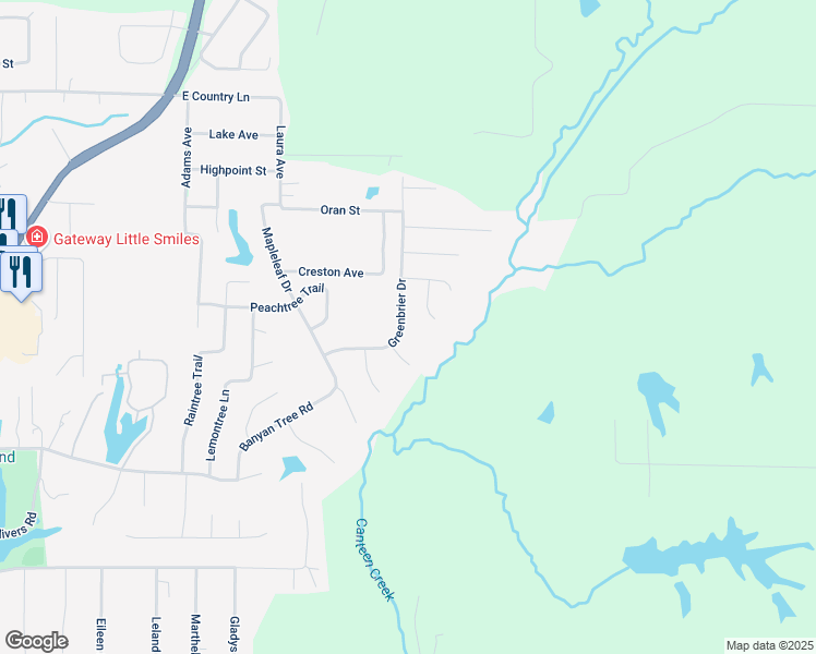 map of restaurants, bars, coffee shops, grocery stores, and more near 2025 Greenbrier Drive in Collinsville