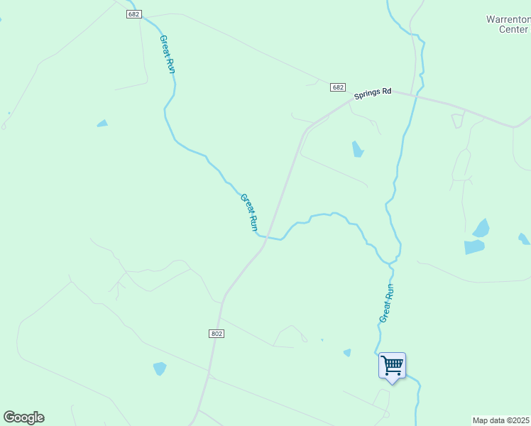 map of restaurants, bars, coffee shops, grocery stores, and more near 8564 Springs Road in Warrenton