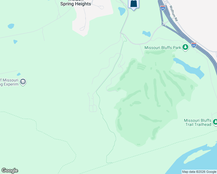 map of restaurants, bars, coffee shops, grocery stores, and more near Busch Greenway in Lake Saint Louis
