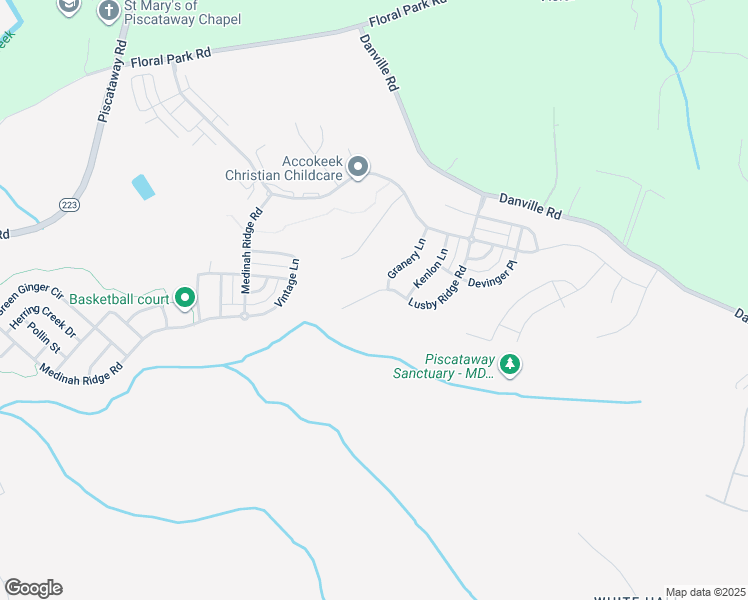 map of restaurants, bars, coffee shops, grocery stores, and more near 14410 Lusby Ridge Road in Accokeek