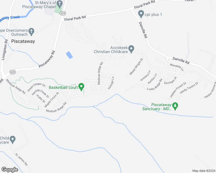 map of restaurants, bars, coffee shops, grocery stores, and more near 14111 Vintage Lane in Accokeek