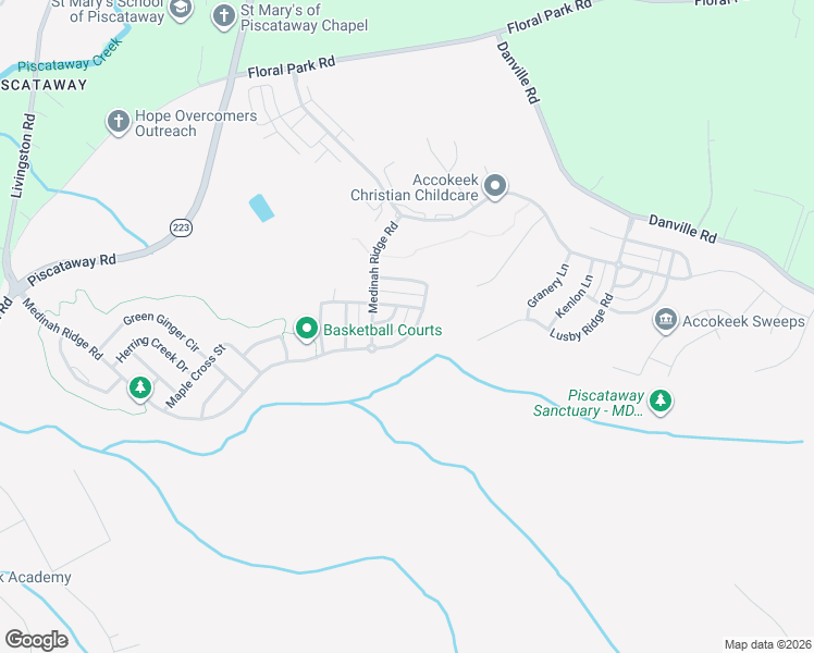 map of restaurants, bars, coffee shops, grocery stores, and more near 14111 Vintage Lane in Accokeek