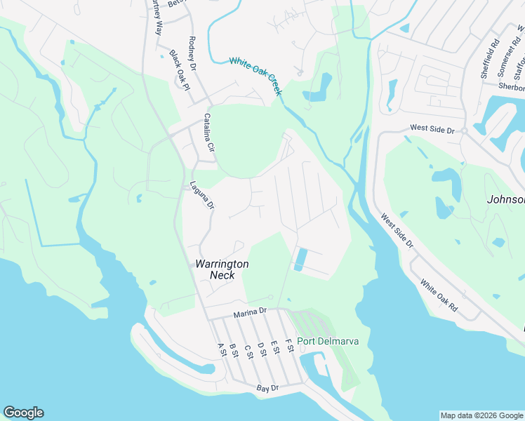 map of restaurants, bars, coffee shops, grocery stores, and more near 36 G Street in Rehoboth Beach