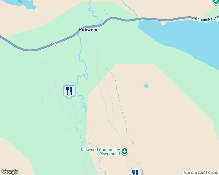 map of restaurants, bars, coffee shops, grocery stores, and more near 301 Larkspur Drive in Markleeville