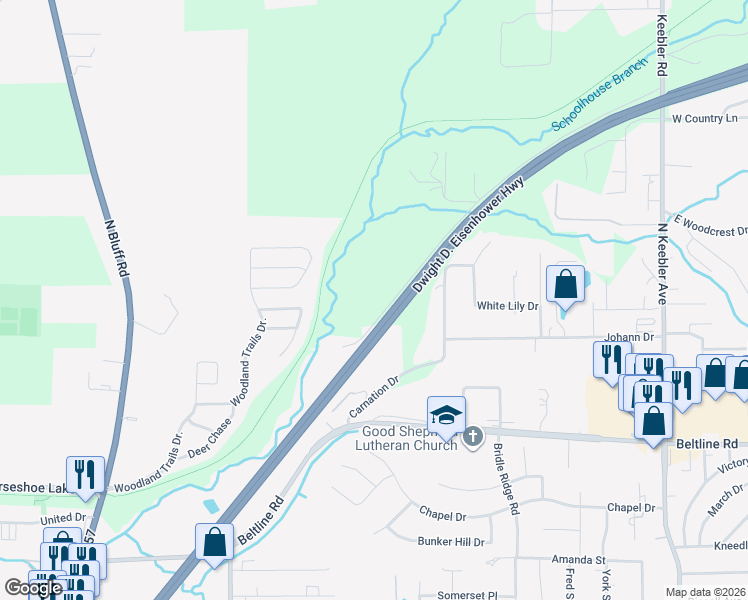 map of restaurants, bars, coffee shops, grocery stores, and more near 1003 Frontage Road in Collinsville