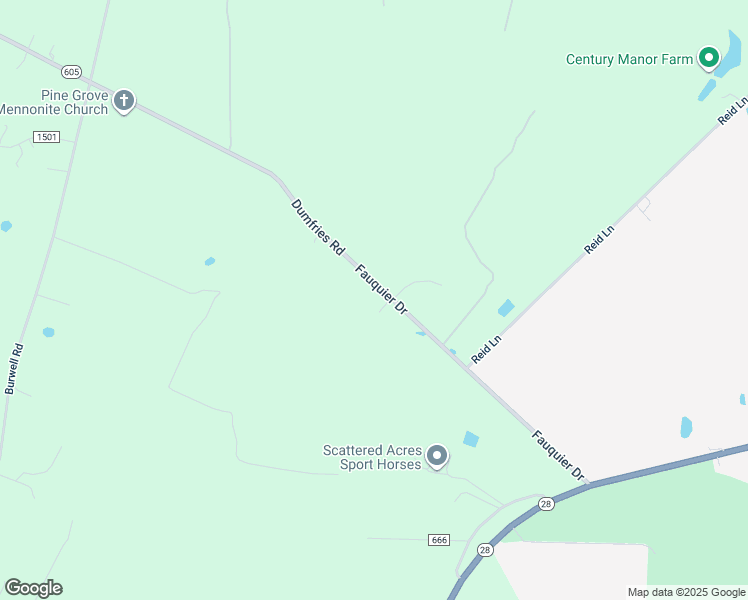 map of restaurants, bars, coffee shops, grocery stores, and more near 3577 Dumfries Road in Catlett