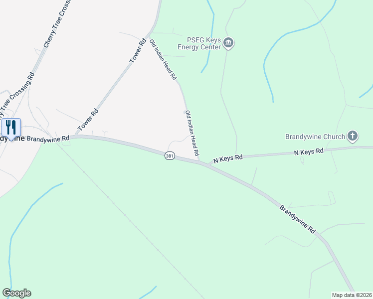 map of restaurants, bars, coffee shops, grocery stores, and more near 14280 Brandywine Road in Brandywine