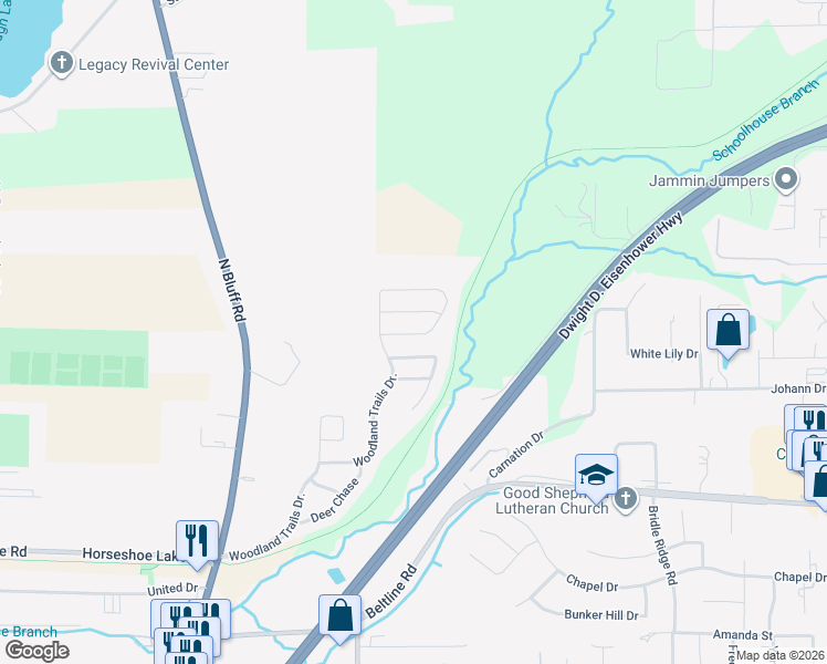 map of restaurants, bars, coffee shops, grocery stores, and more near 25-99 Hunters Hollow in Collinsville