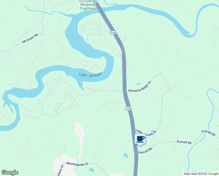map of restaurants, bars, coffee shops, grocery stores, and more near 8169 Parker Street in Manassas