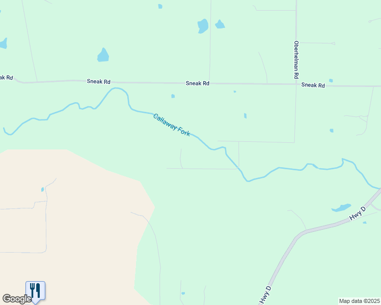 map of restaurants, bars, coffee shops, grocery stores, and more near 2851 Oberhelman Road in Foristell