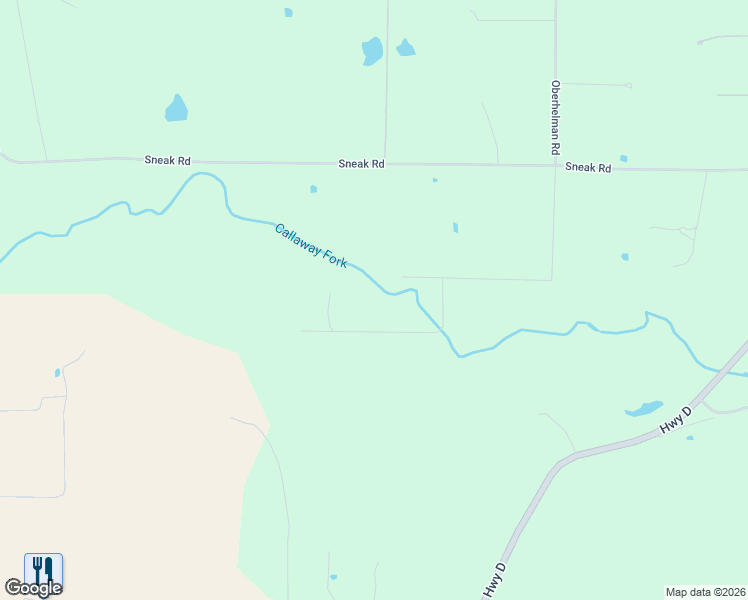 map of restaurants, bars, coffee shops, grocery stores, and more near 2839 Oberhelman Road in Foristell