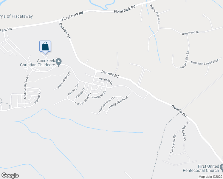 map of restaurants, bars, coffee shops, grocery stores, and more near 3405 Saint Marys View Road in Accokeek