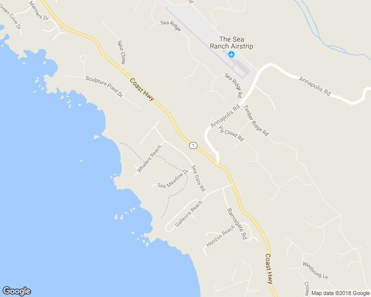 map of restaurants, bars, coffee shops, grocery stores, and more near 35427 Sea Gate Road in Sea Ranch