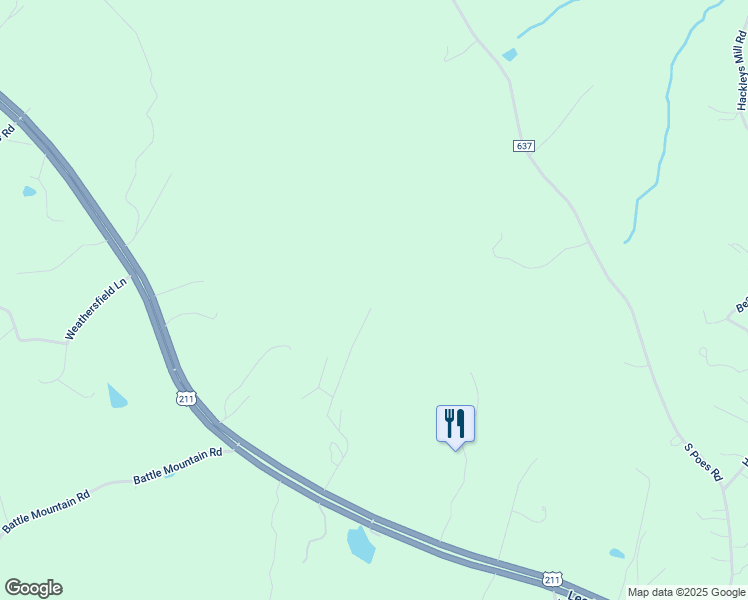 map of restaurants, bars, coffee shops, grocery stores, and more near 90 Cabin Lane in Amissville