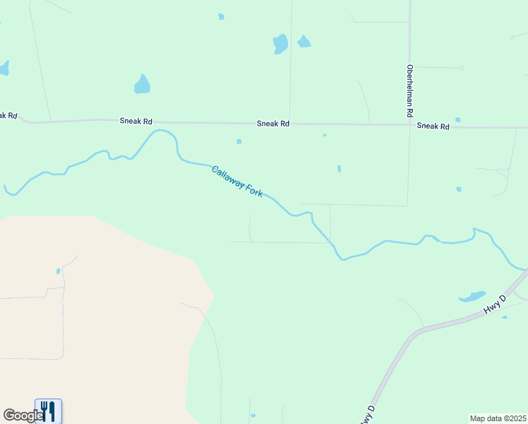 map of restaurants, bars, coffee shops, grocery stores, and more near 2851 Oberhelman Road in Foristell