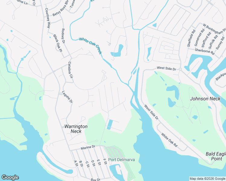 map of restaurants, bars, coffee shops, grocery stores, and more near 21205 M Street in Rehoboth Beach