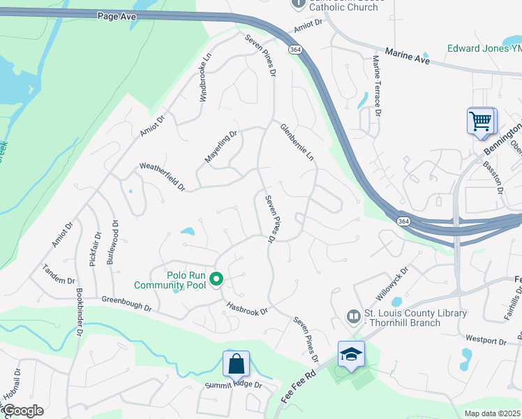 map of restaurants, bars, coffee shops, grocery stores, and more near 1934 Lakehurst Dr in St Louis