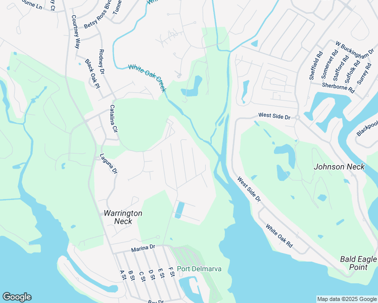 map of restaurants, bars, coffee shops, grocery stores, and more near 21196 N Street in Rehoboth Beach