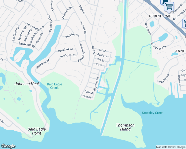 map of restaurants, bars, coffee shops, grocery stores, and more near 21153 Bald Eagle Road in Rehoboth Beach