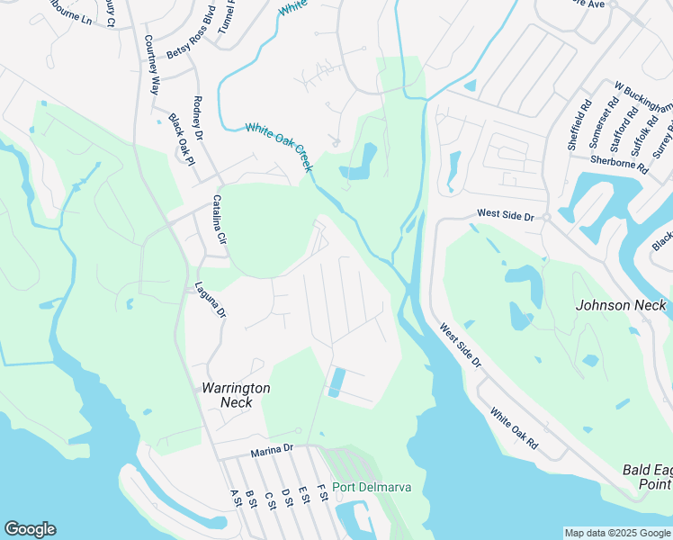 map of restaurants, bars, coffee shops, grocery stores, and more near 21196 N Street in Rehoboth Beach