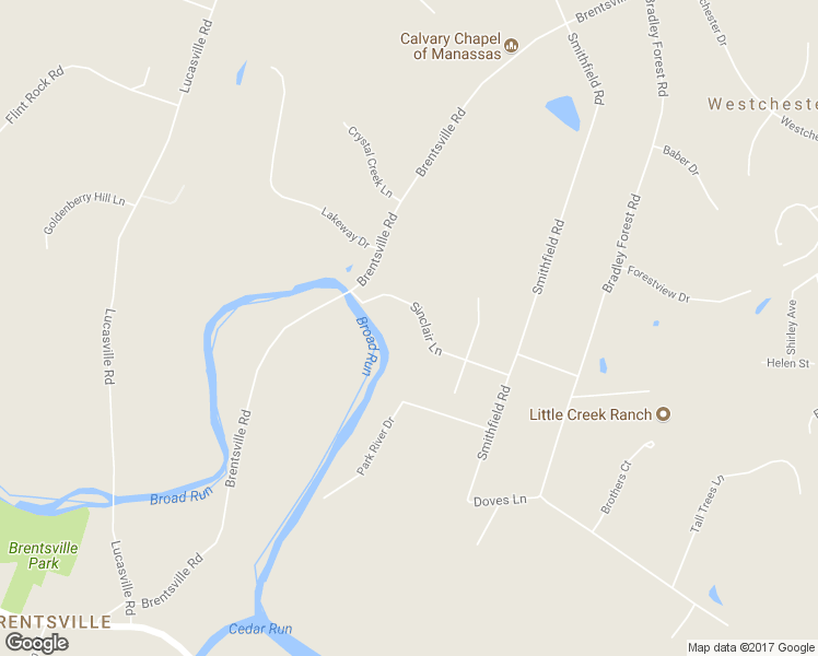 map of restaurants, bars, coffee shops, grocery stores, and more near 11820 Sinclair Lane in Manassas