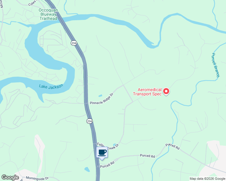 map of restaurants, bars, coffee shops, grocery stores, and more near 8028 Pinnacle Ridge Drive in Manassas
