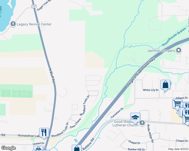 map of restaurants, bars, coffee shops, grocery stores, and more near 256-264 Silver Fox Crossing in Collinsville