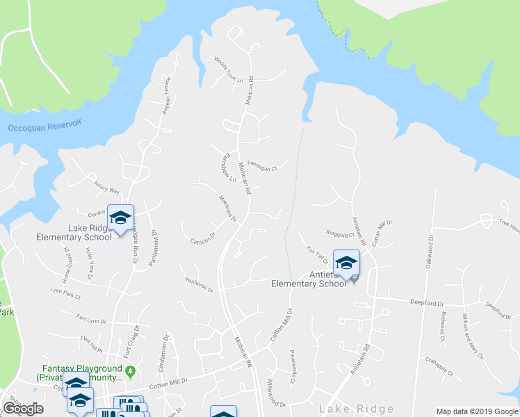 map of restaurants, bars, coffee shops, grocery stores, and more near 11290 Edgemoor Court in Woodbridge