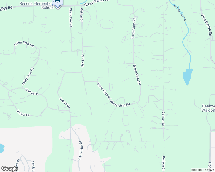 map of restaurants, bars, coffee shops, grocery stores, and more near 2960 Sierra Vista Road in Rescue