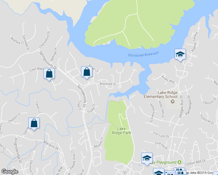 map of restaurants, bars, coffee shops, grocery stores, and more near 11766 Gascony Place in Woodbridge