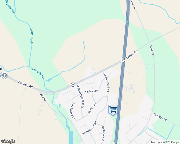 map of restaurants, bars, coffee shops, grocery stores, and more near 8603 Cannon Road in Seaford