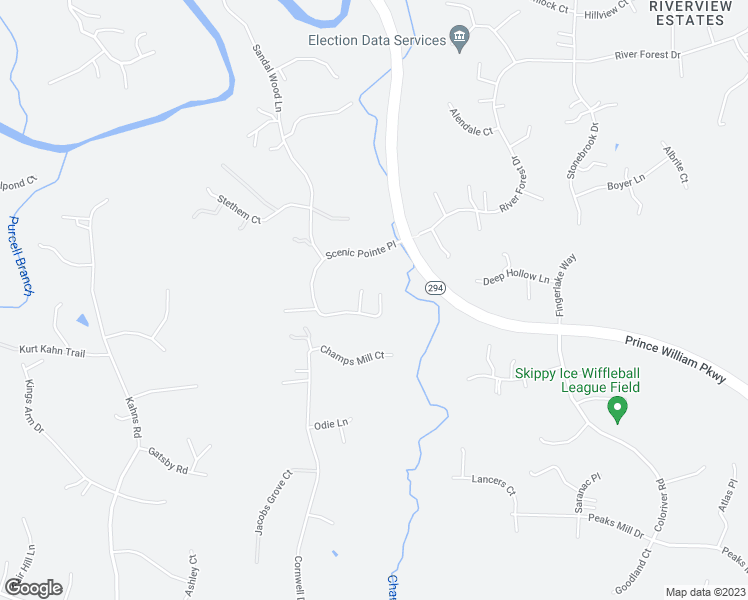 map of restaurants, bars, coffee shops, grocery stores, and more near 6981 Scenic Pointe Place in Manassas